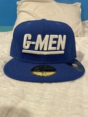 New York Giants “G-Men” NFL 59FIFTY Fitted Hat Size 7 1/8 New With Tags